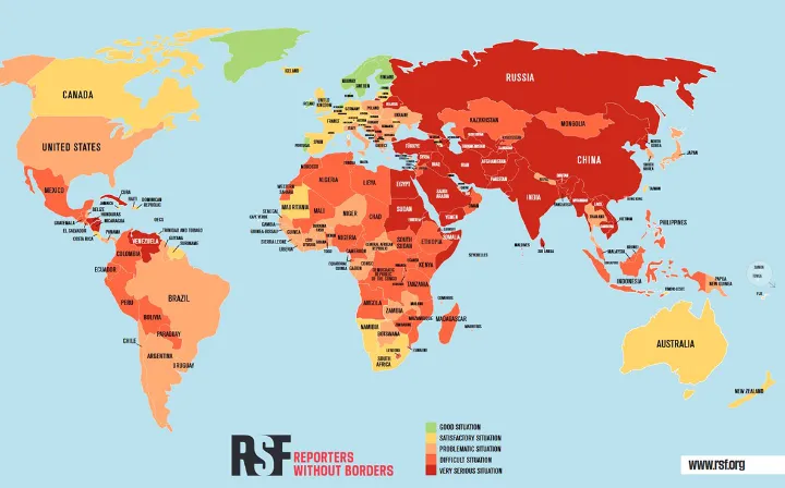 کانادا در رتبه چهاردهم فهرست آزادی مطبوعات در جهان